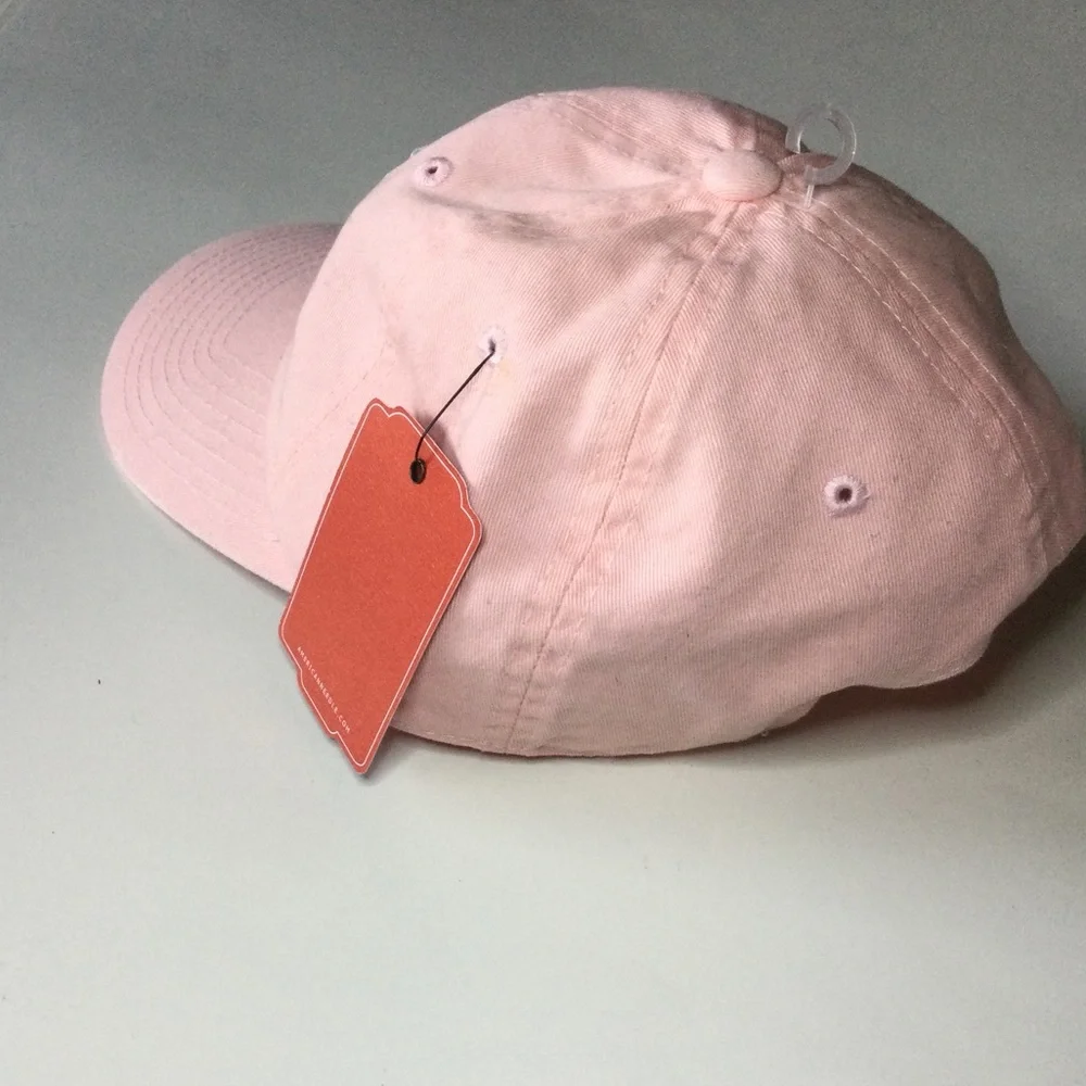 AMERICAN NEEDLE NEW YORK YANKEES LOGO BASEBALL CAP PINK OS ADJUSTABLE NWT
